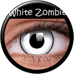Lentille crazy lens white Zombie
